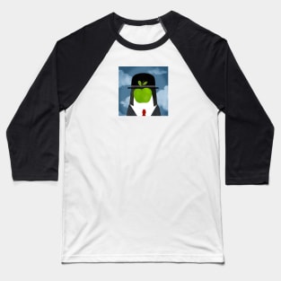 The Penguin of Man Magritte Art Series Baseball T-Shirt